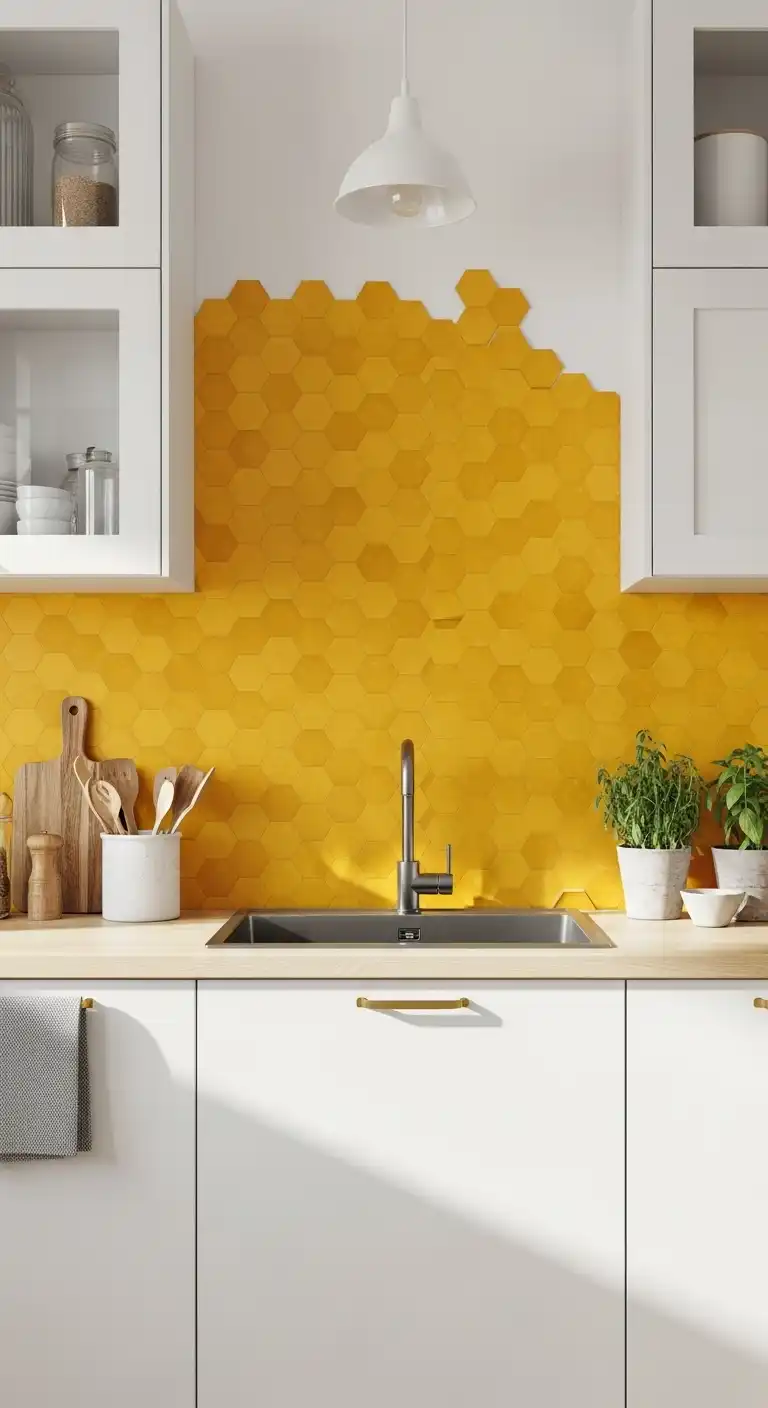 9. Adding a Hint of Sunshine with a Honeycomb Pattern
