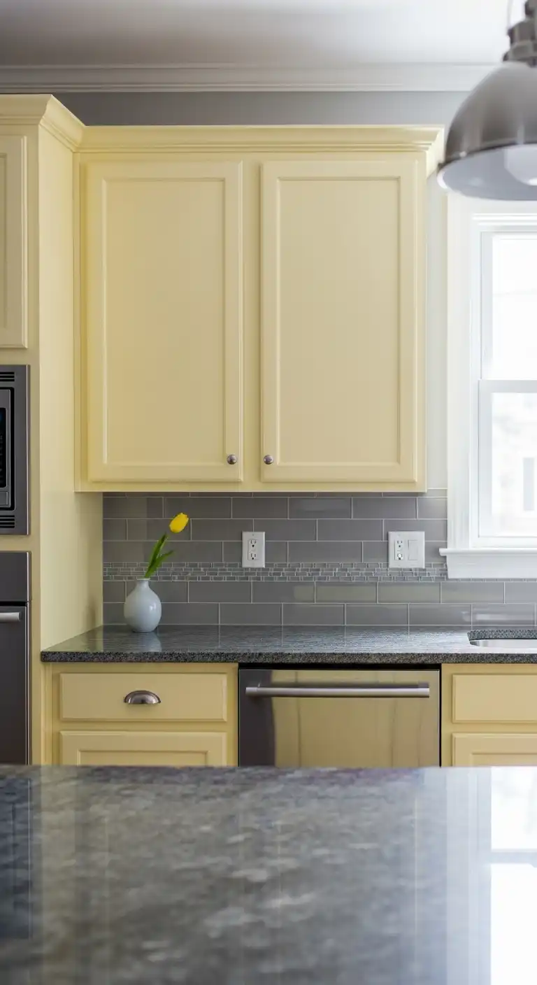 9. Light Yellow with Gray Accents