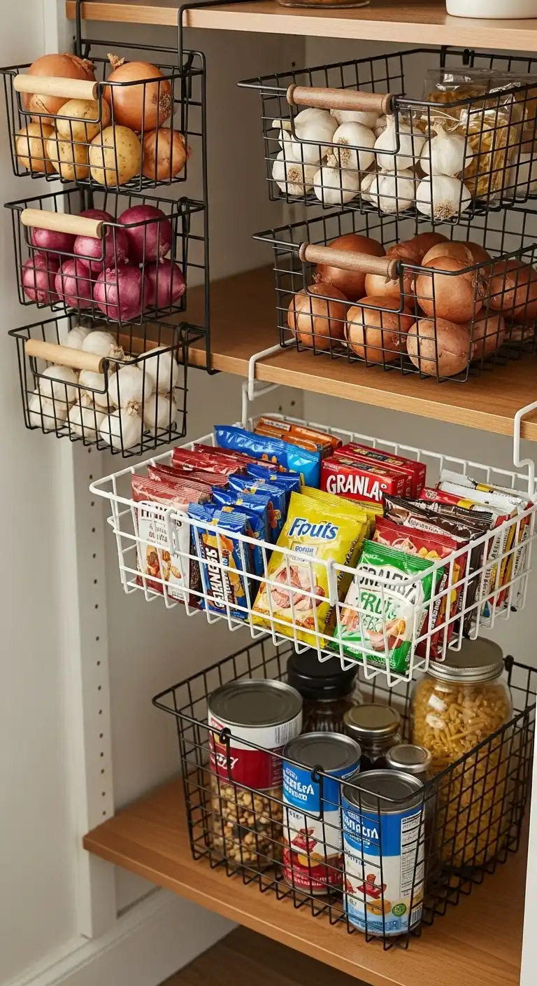 9. Use Wire Baskets