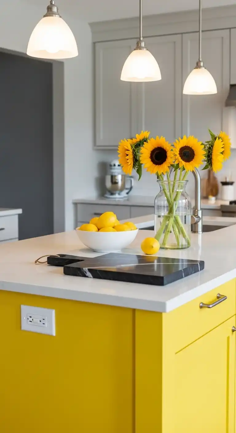 Accessorize and Style Your New Yellow Kitchen Island