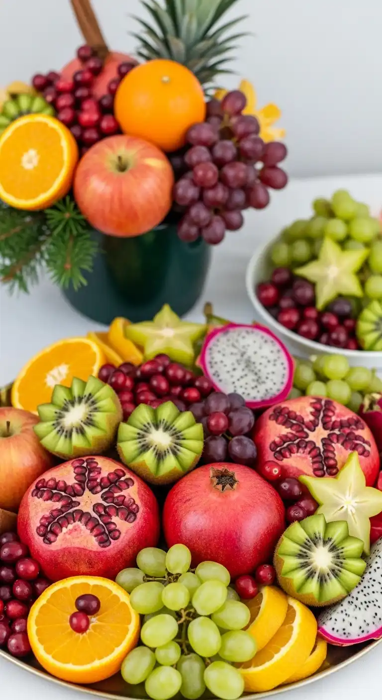 Choosing Fruits for a Christmas Tray