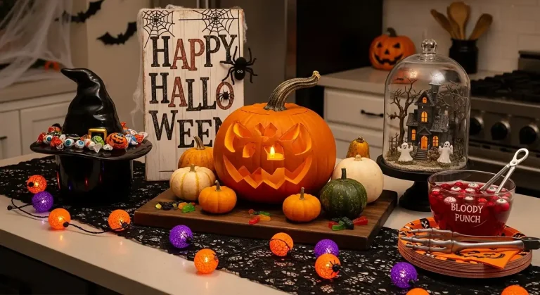 Halloween Kitchen Island Decor Ideas