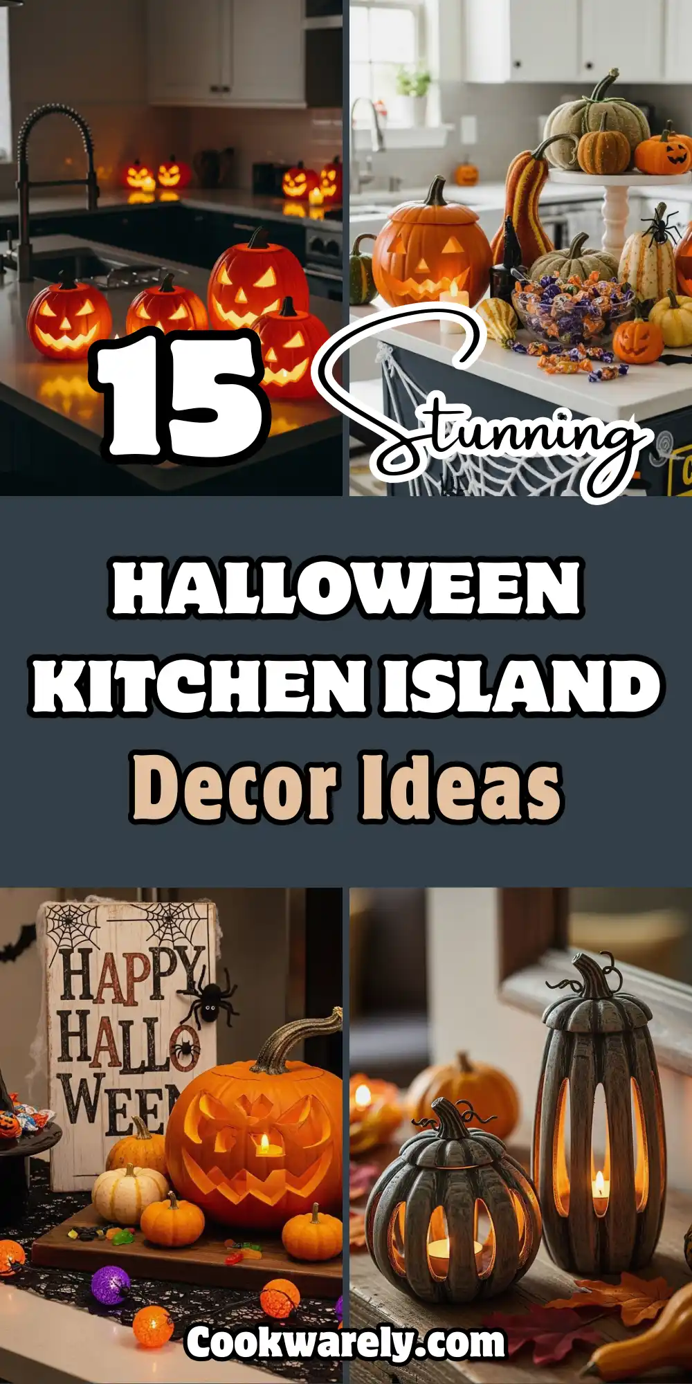 Halloween Kitchen Island Decor