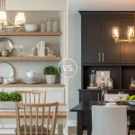 Open Shelving vs. Closed Cabinets