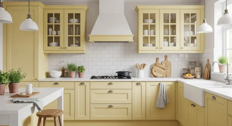 Pale Yellow Kitchen Cabinets Ideas