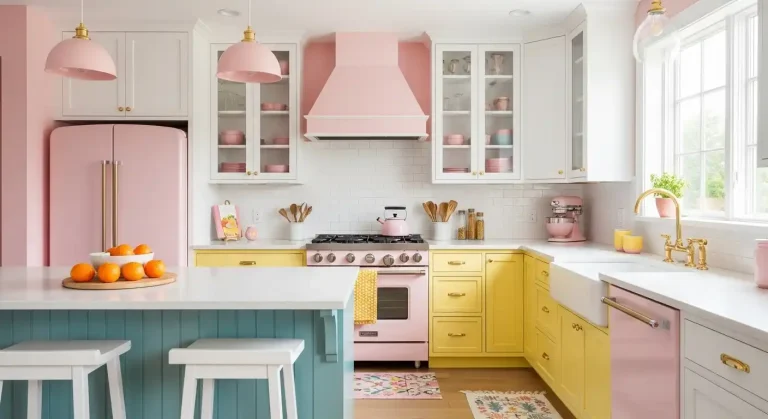 Pink and Yellow Kitchen Ideas