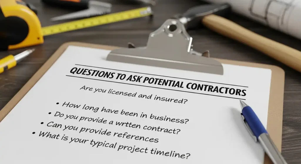 Questions to Ask Potential Contractors