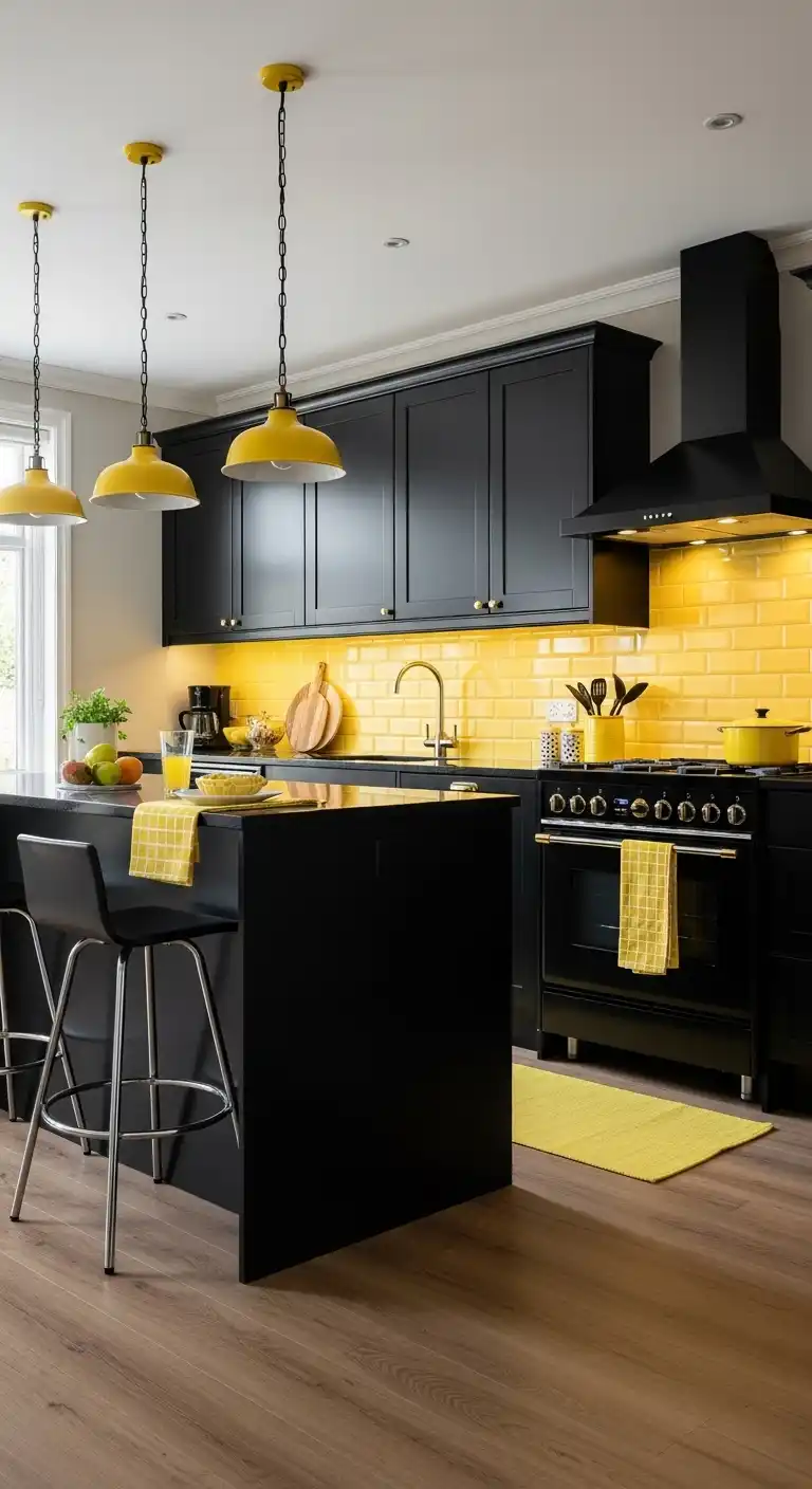 Styling Tips to Elevate Your Black and Yellow Kitchen