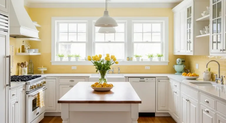 Yellow and White Kitchen Ideas
