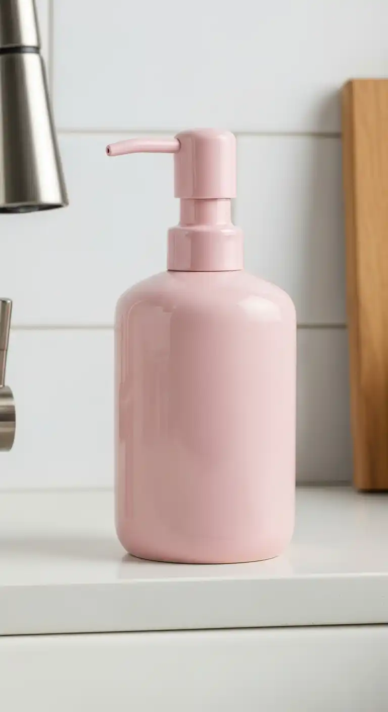 1) Anthropologie Pink Ceramic Soap Dispenser