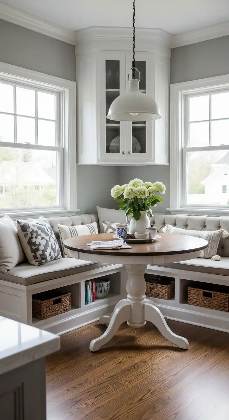 1. Built-in Banquette Seating with Storage