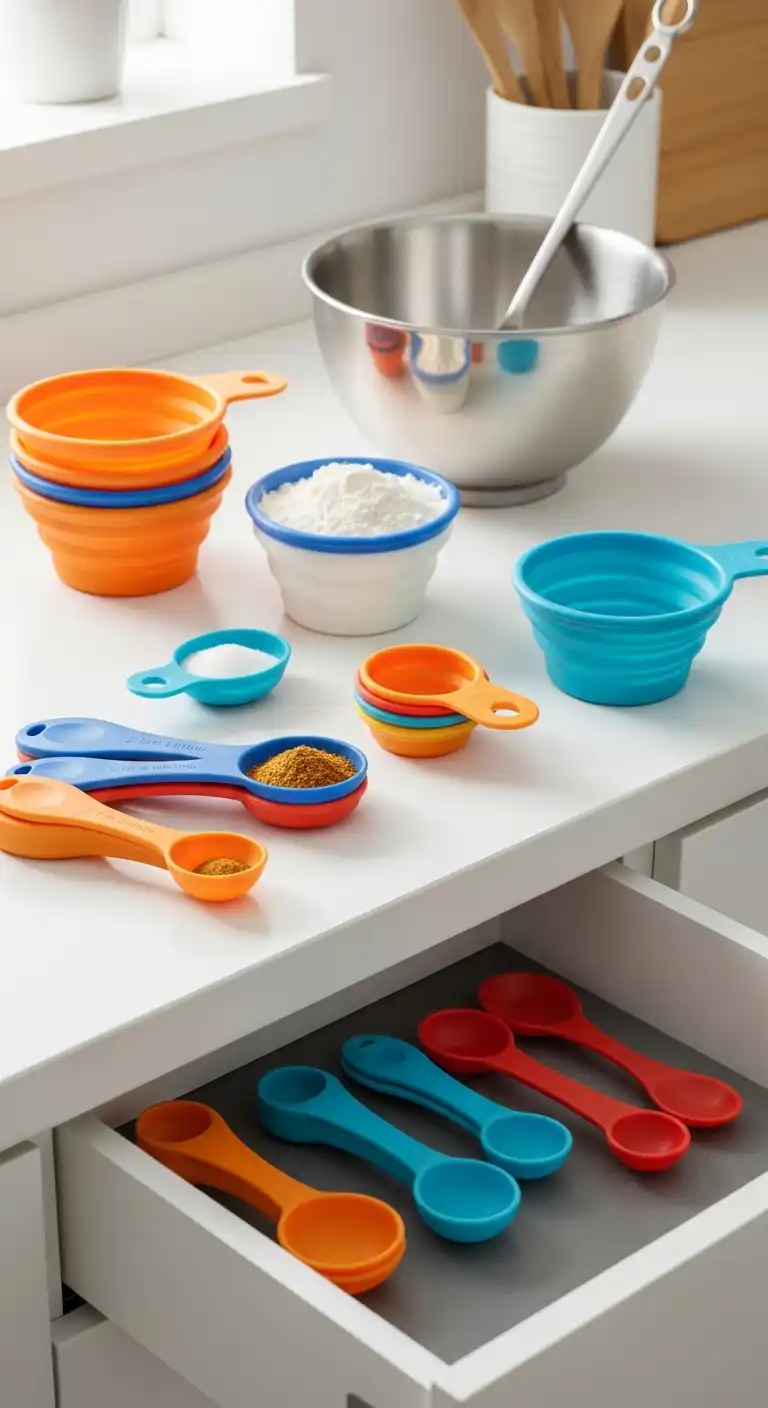 1. Collapsible Measuring Cups and Spoons