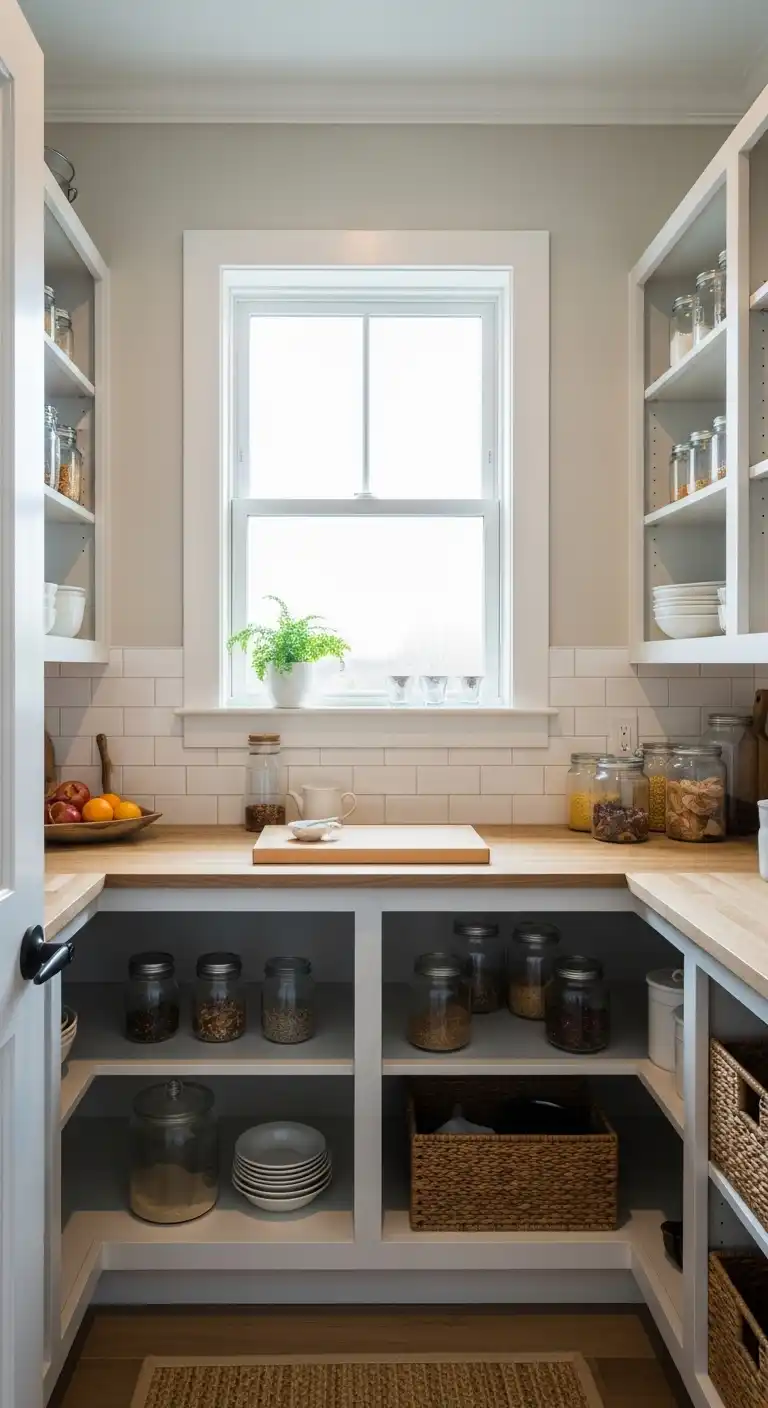 1. Small Pantry Window Above the Counter