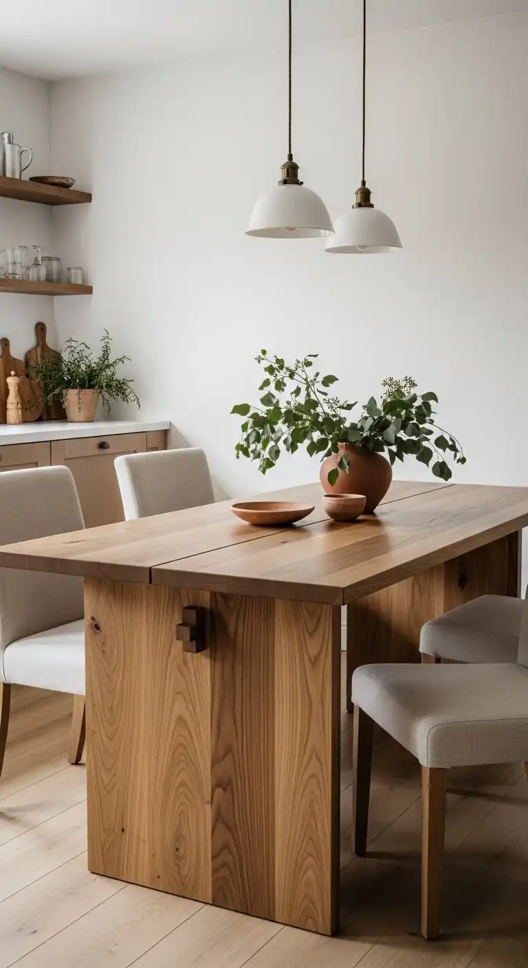 10. Minimalist Wooden Dining Table