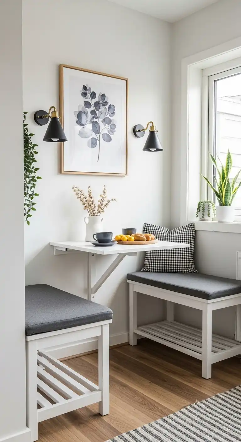 10. Small Space Foldable Table Nook