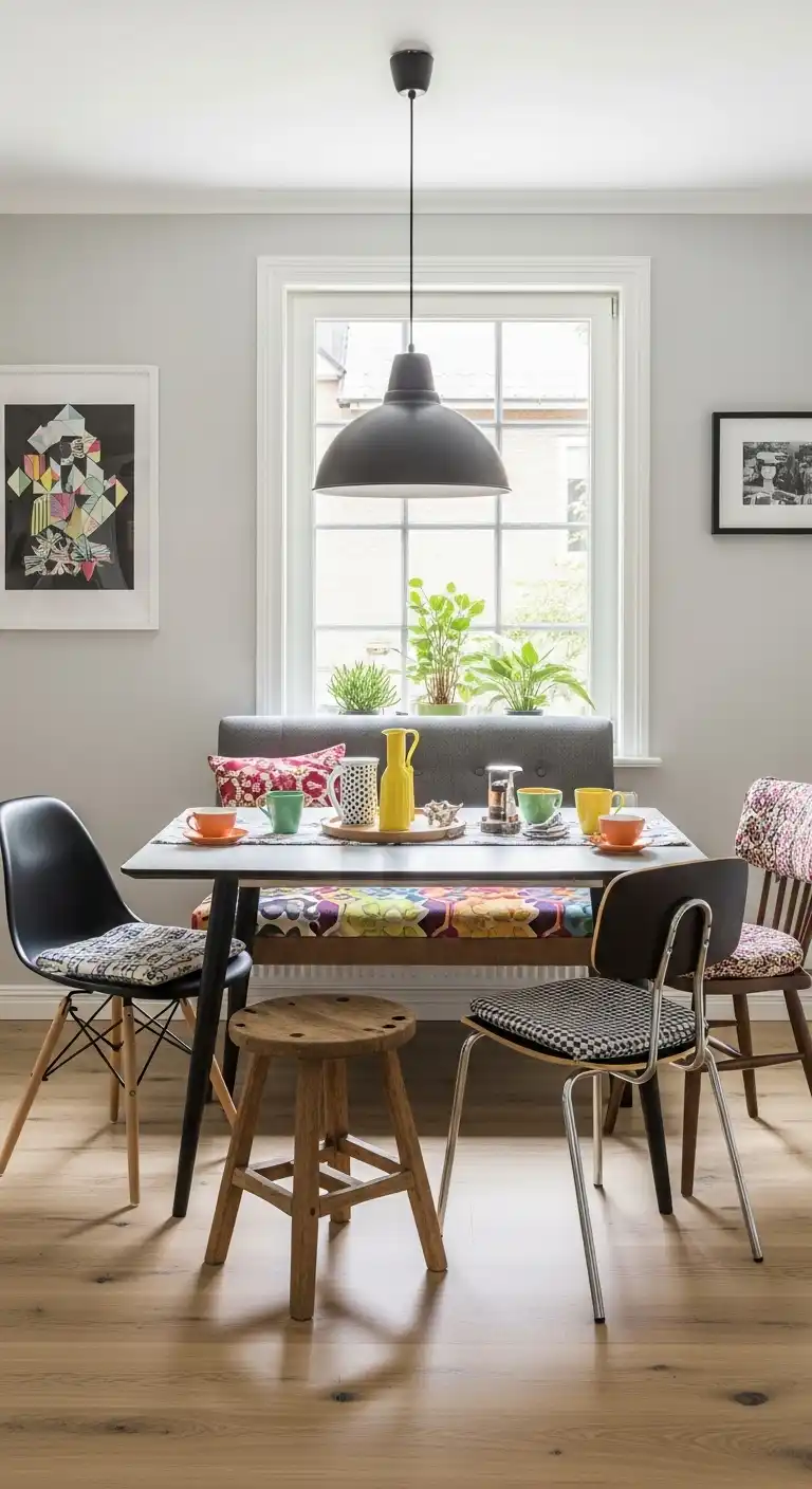 12. Eclectic Mix-and-Match Seating Setup