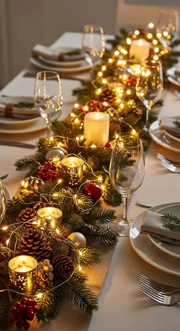 12. LED Light Garland Arrangement