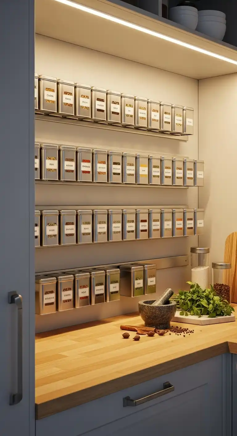 12. Magnetic Strips for Spice Jars