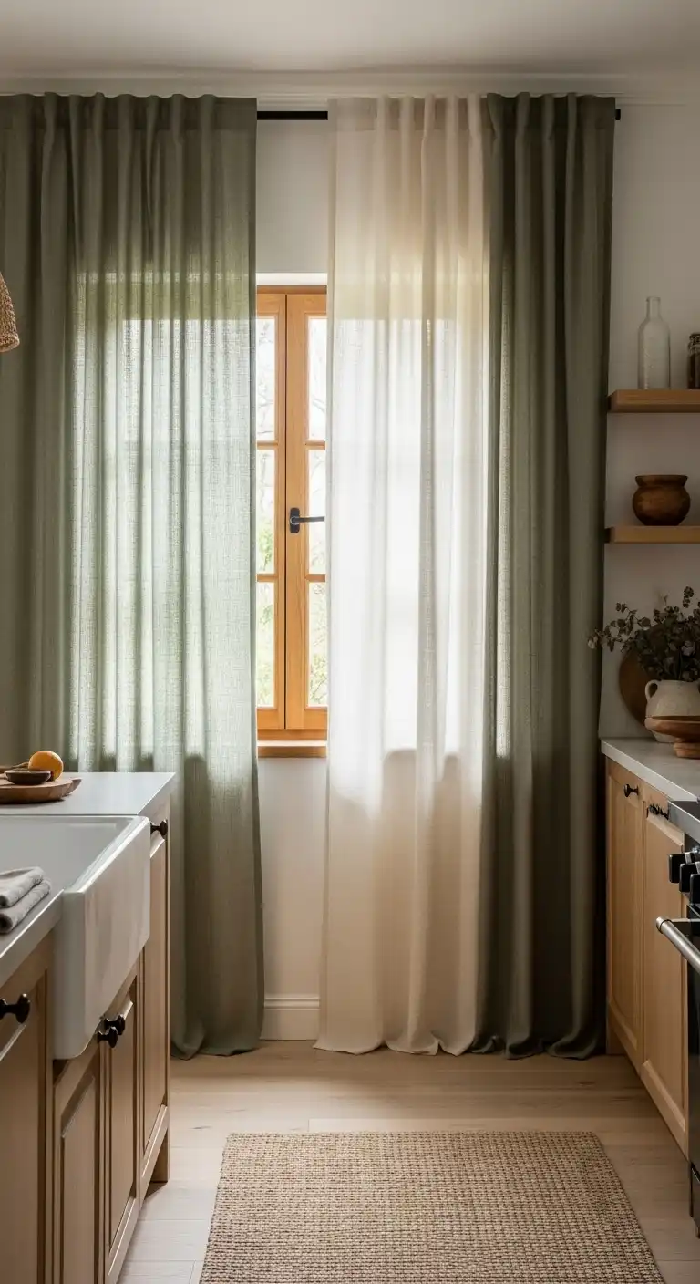 12. Soft Linen Curtains in Neutral Shades
