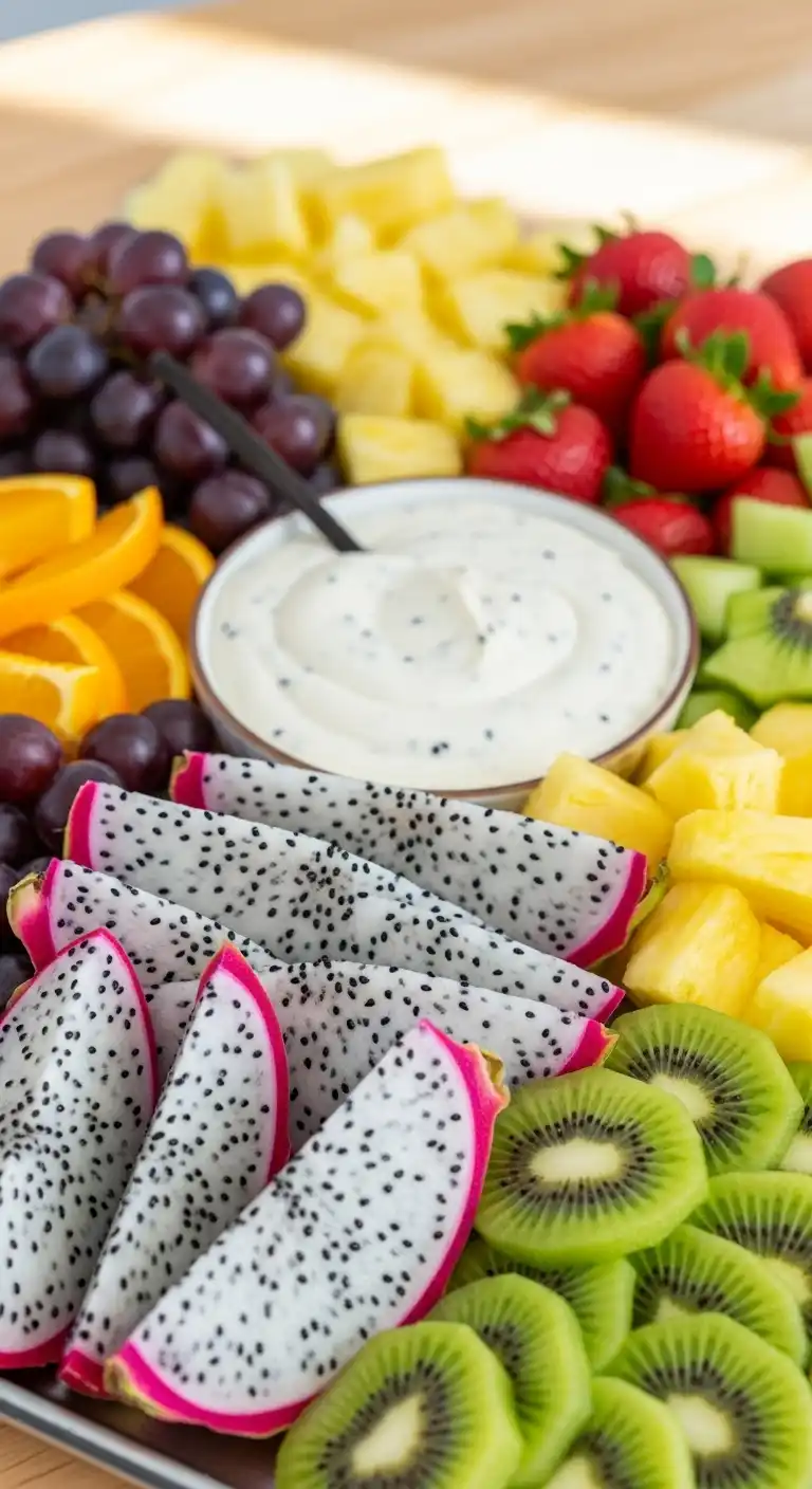 13. Dragon Fruit with Vanilla Bean Dip