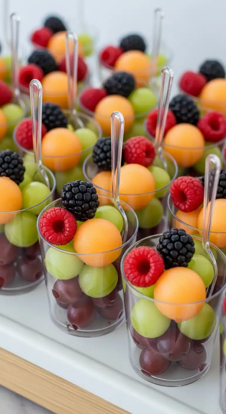 13. Mini Fruit Cups as Individual Trays