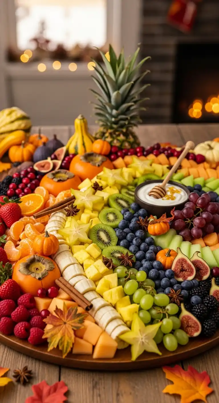 13. Rainbow Thanksgiving Fruit Board