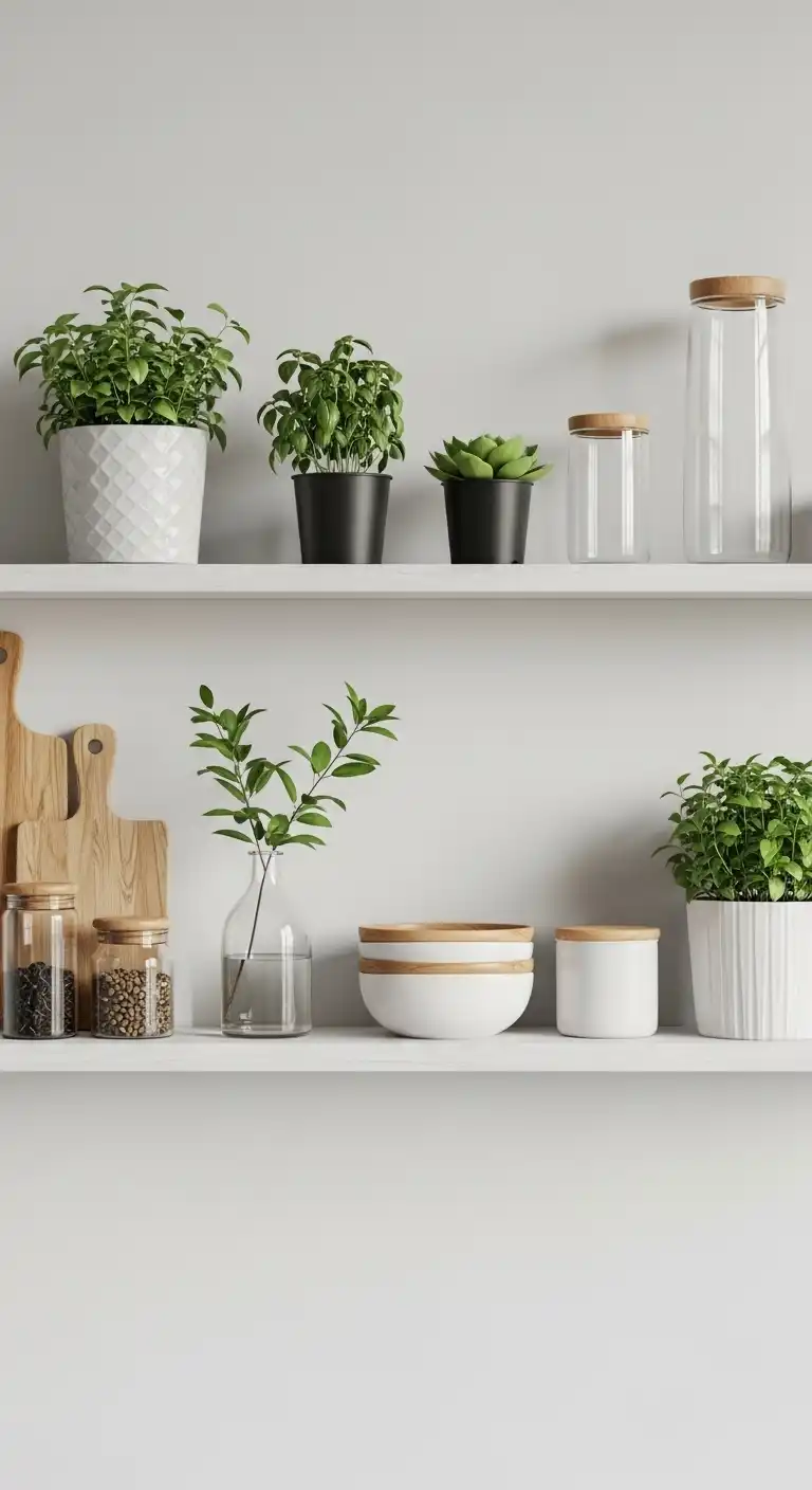 13. Seasonal Greenery with a Minimal Touch