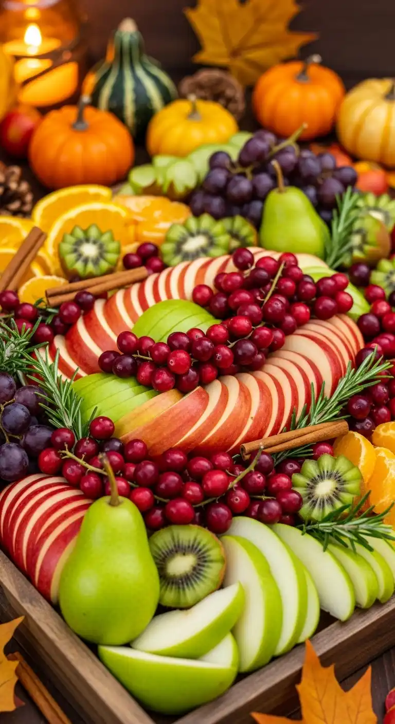 14. Apple and Cranberry Garnished Tray