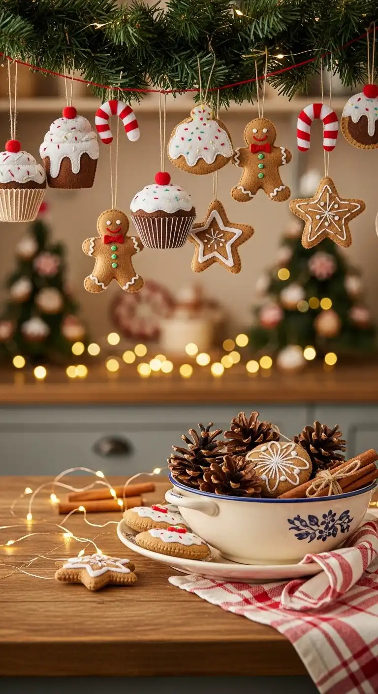 14. Felt Food Ornaments Like Cupcakes and Cookies