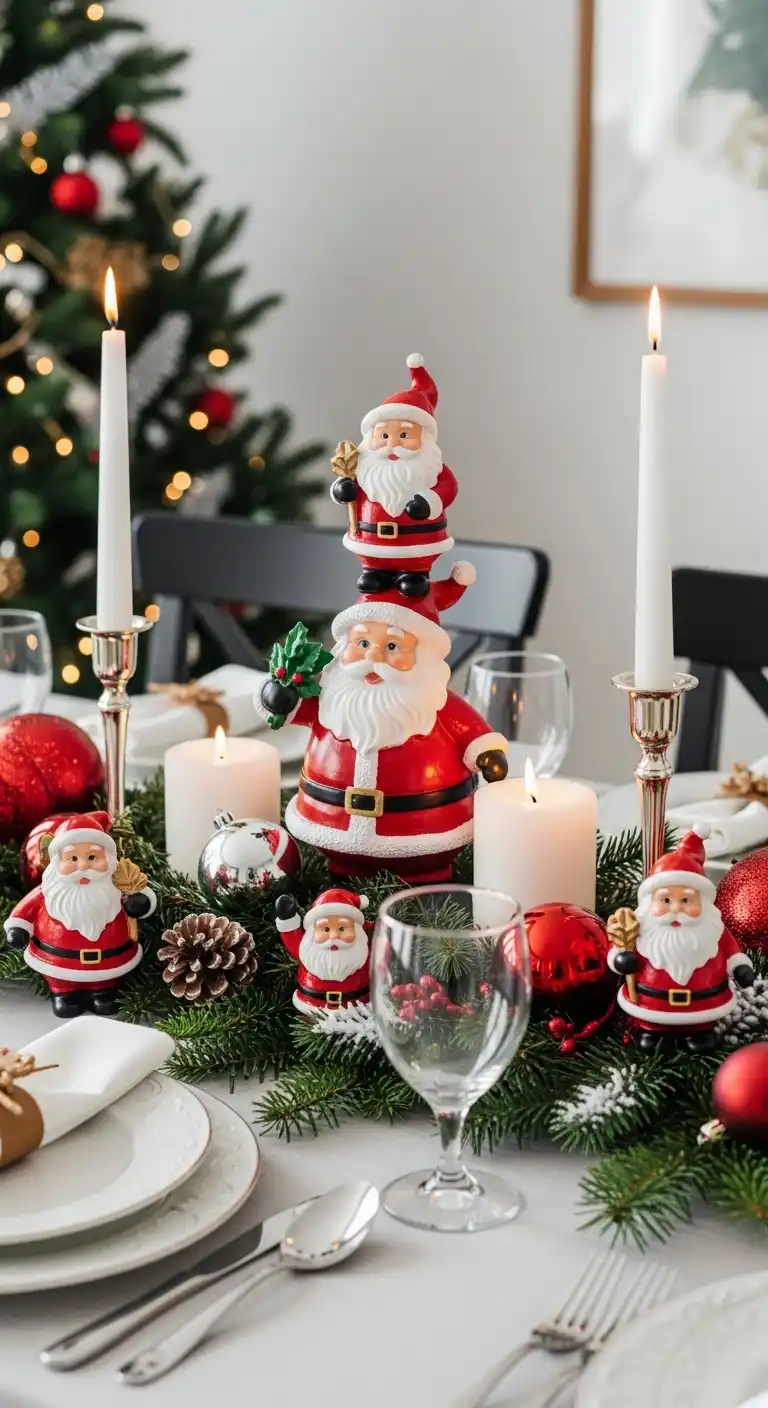14. Santa Figurine Display