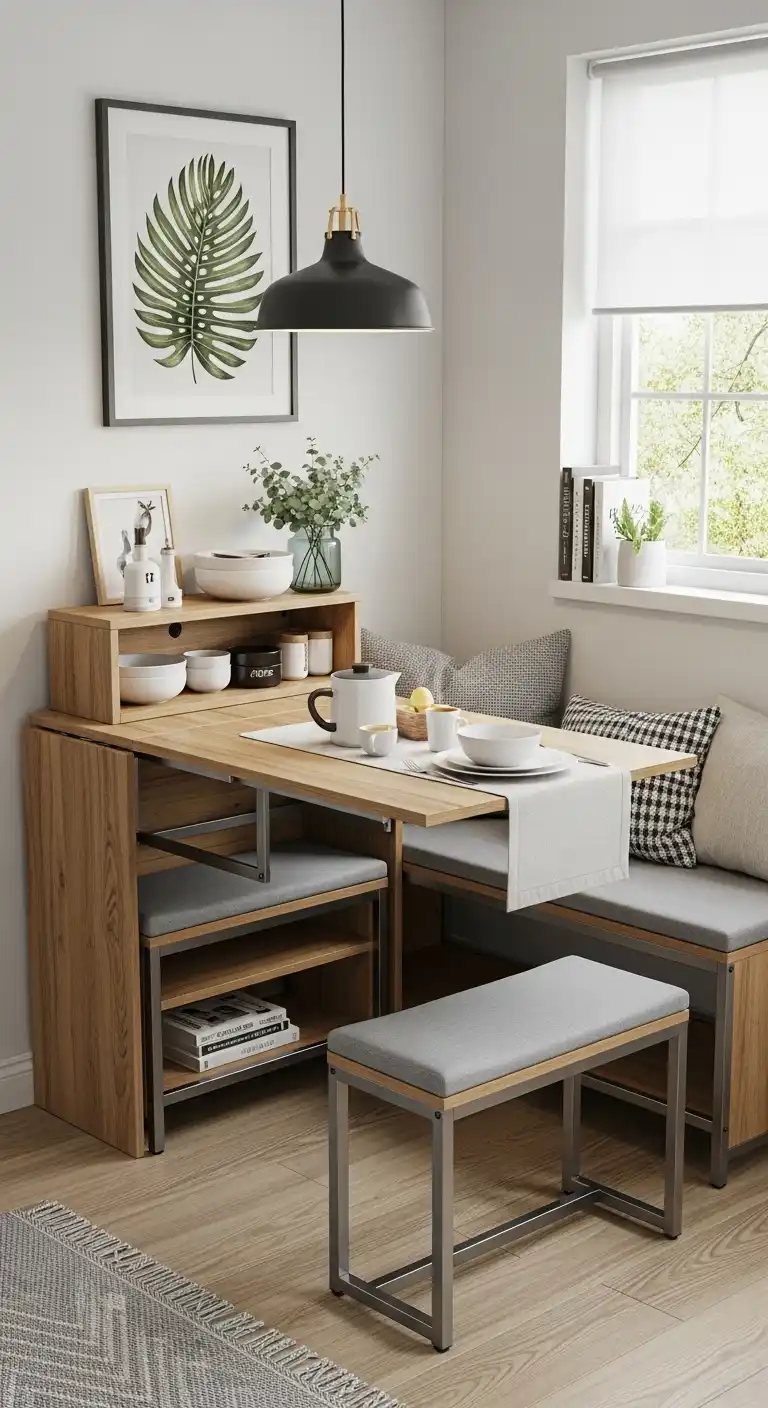 15. Convertible Fold-Out Breakfast Nook