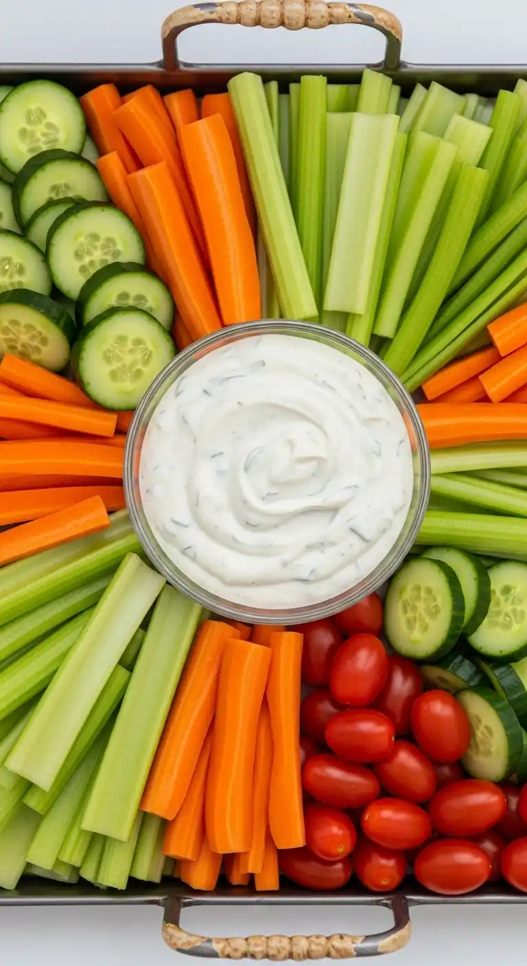 15. Healthy Easter Snack Tray with Fruit and Veggies
