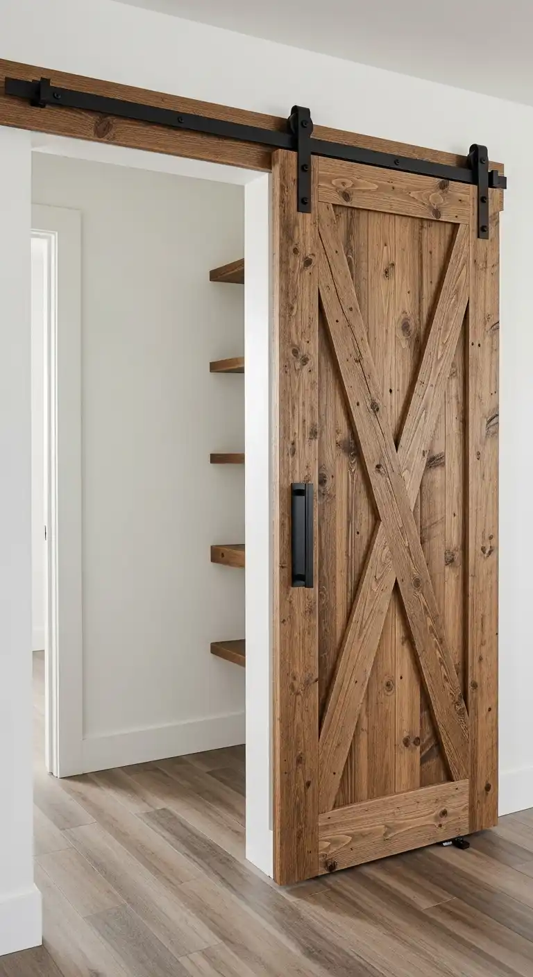 16. Barn Door Sliding Wall Feature
