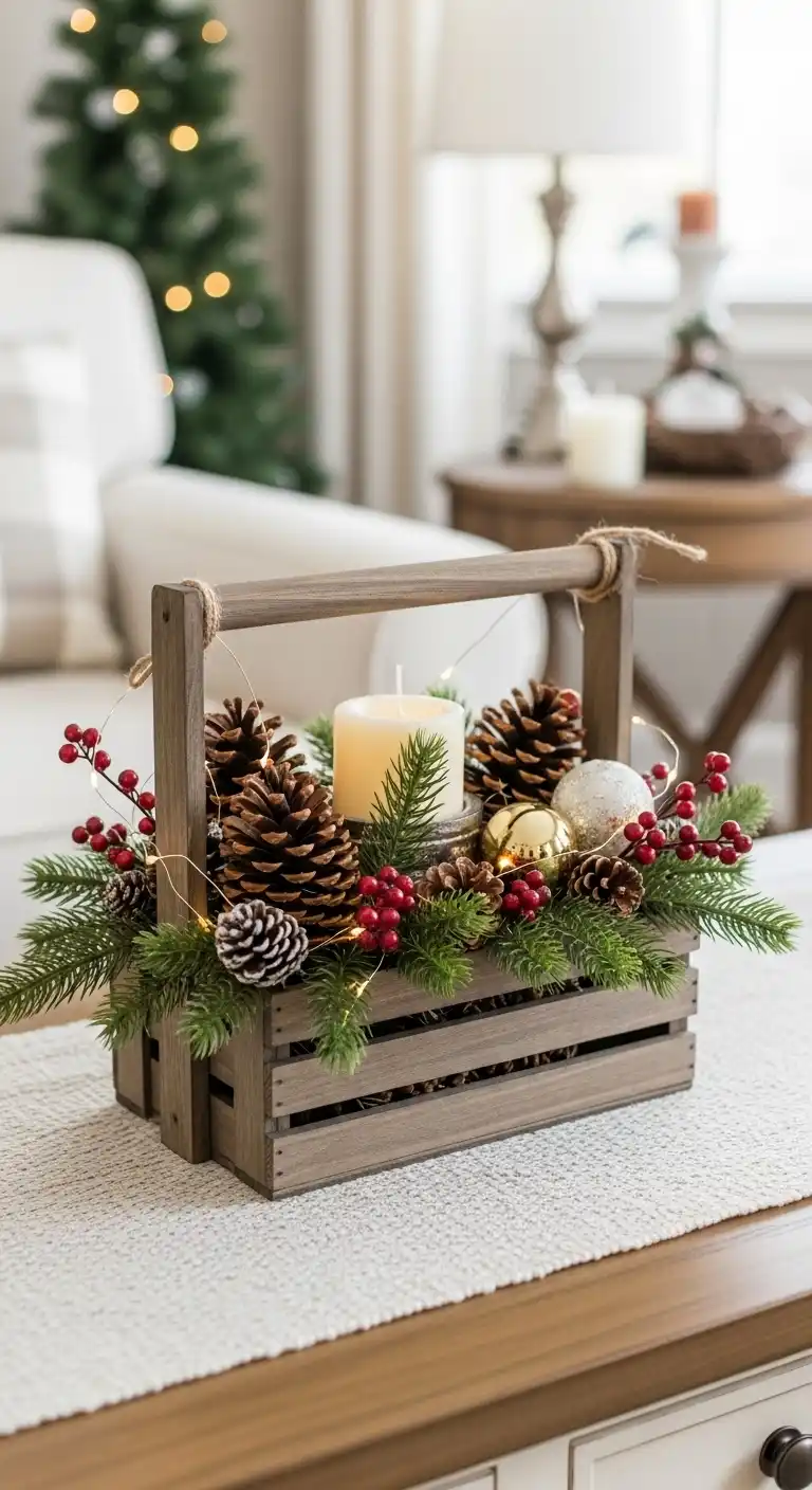 16. Farmhouse Wooden Crate Display