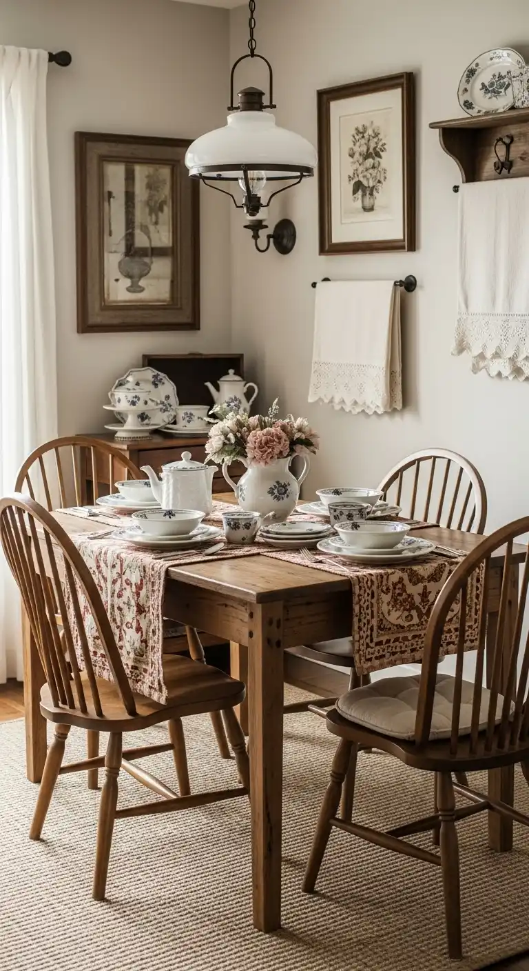 16. Vintage-Inspired Sitting Area with Classic Charm