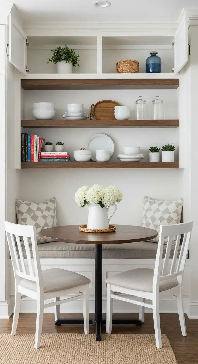 17. Open-Shelving Nook with Display Storage