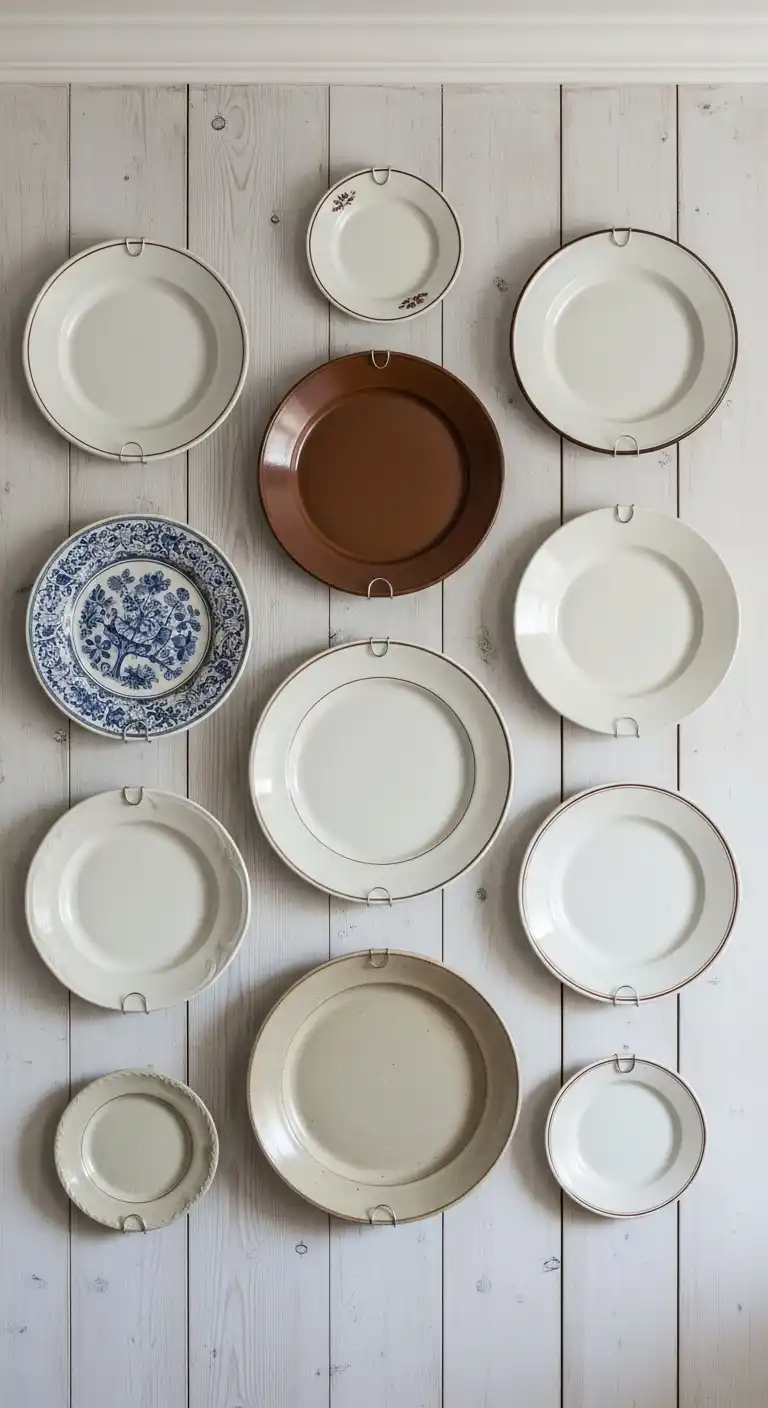 17. Rustic Plate Wall Arrangement