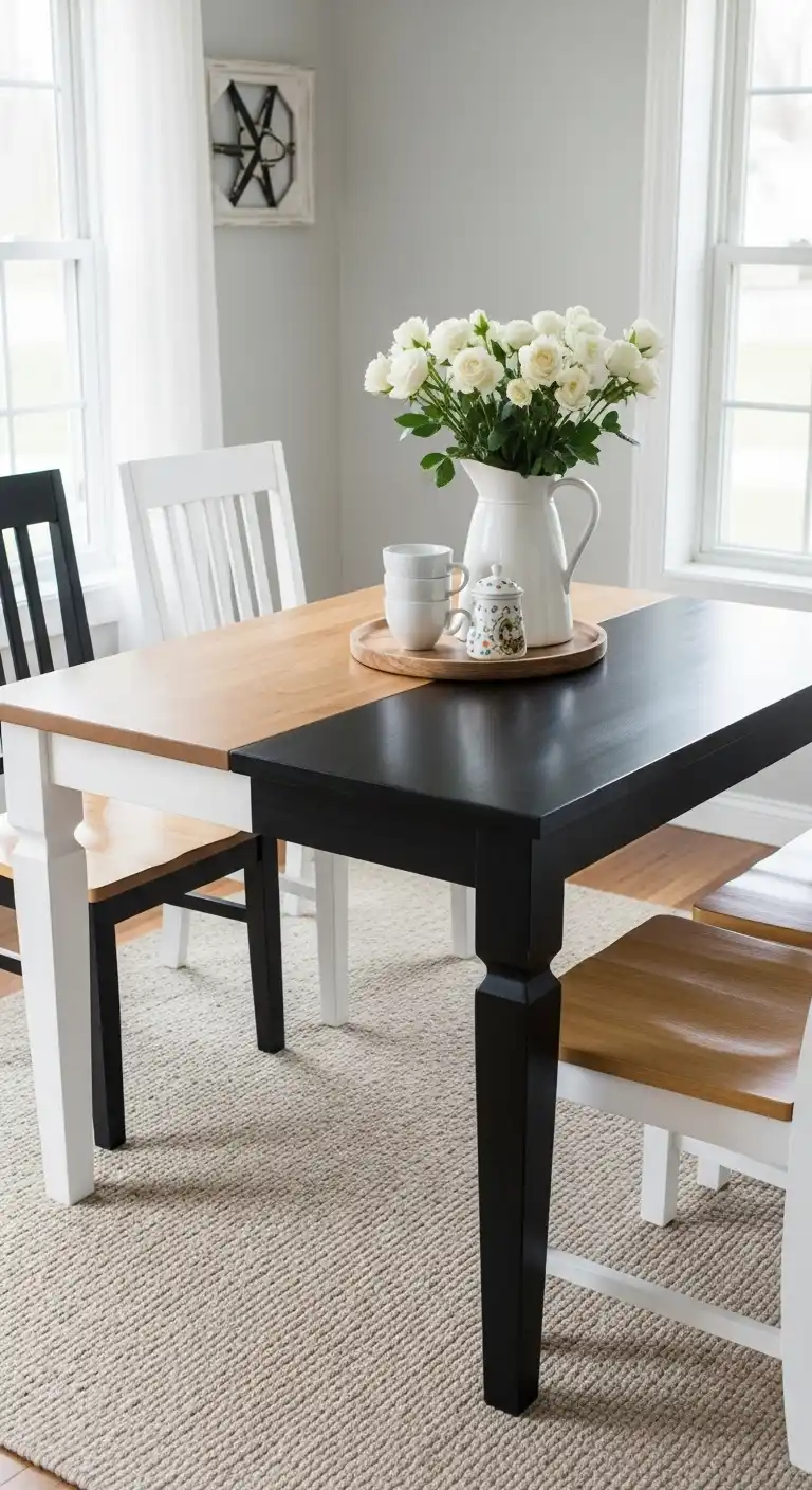 17. Two-Tone Painted Nook Table