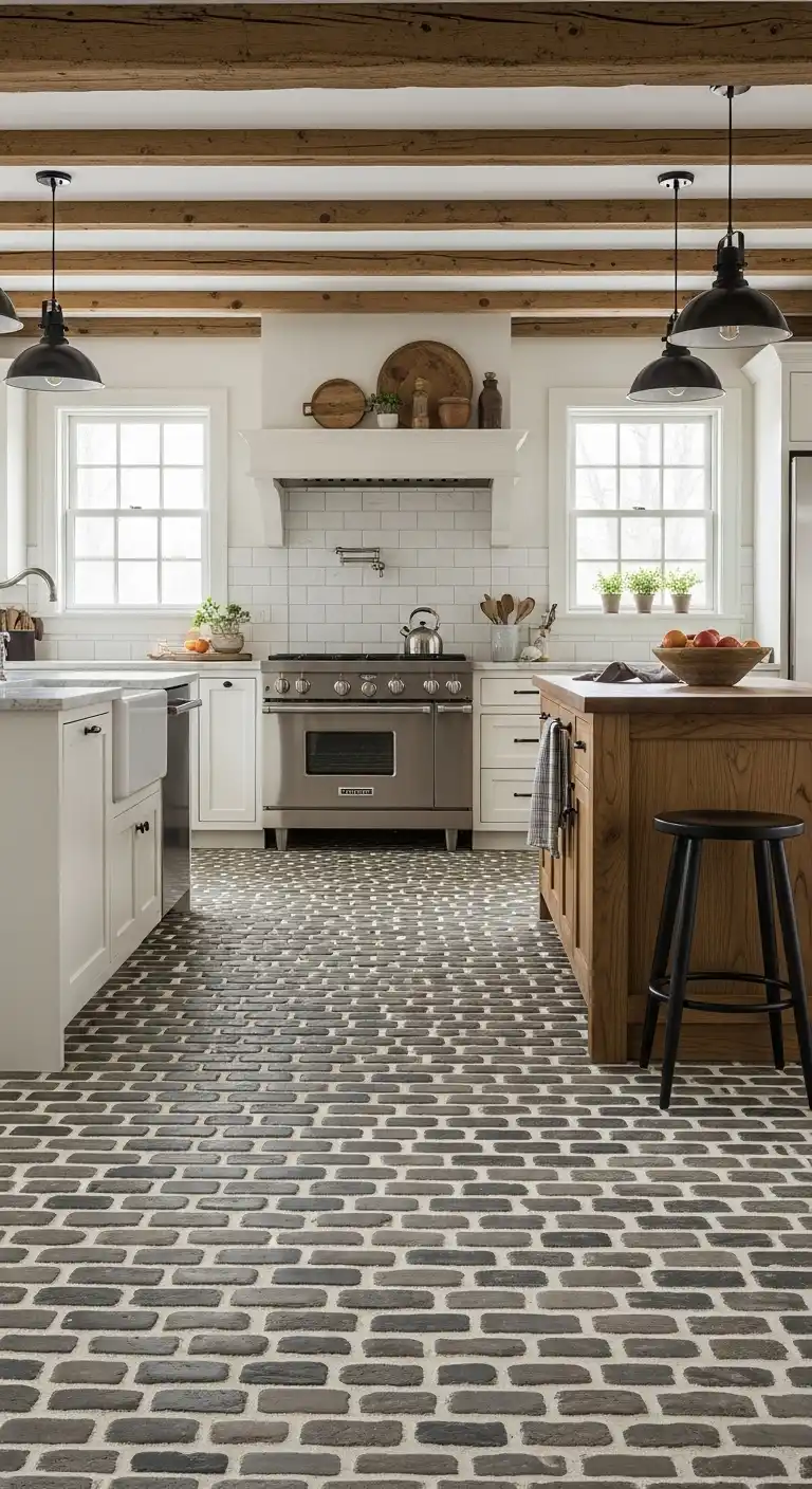 18. Cobblestone Floors for Old-World Character