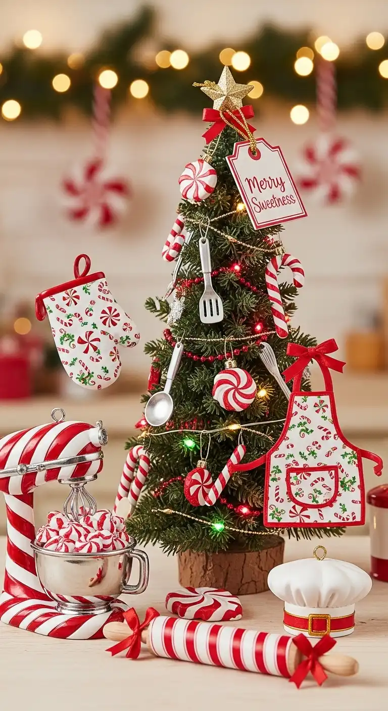 18. Red and White Striped Ornaments for a Candy Cane Theme