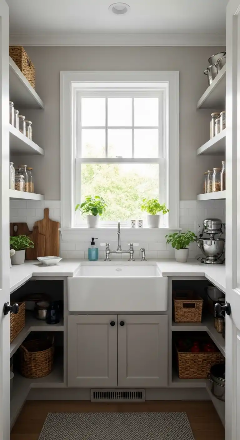 18. Walk In Pantry with Window Over Sink