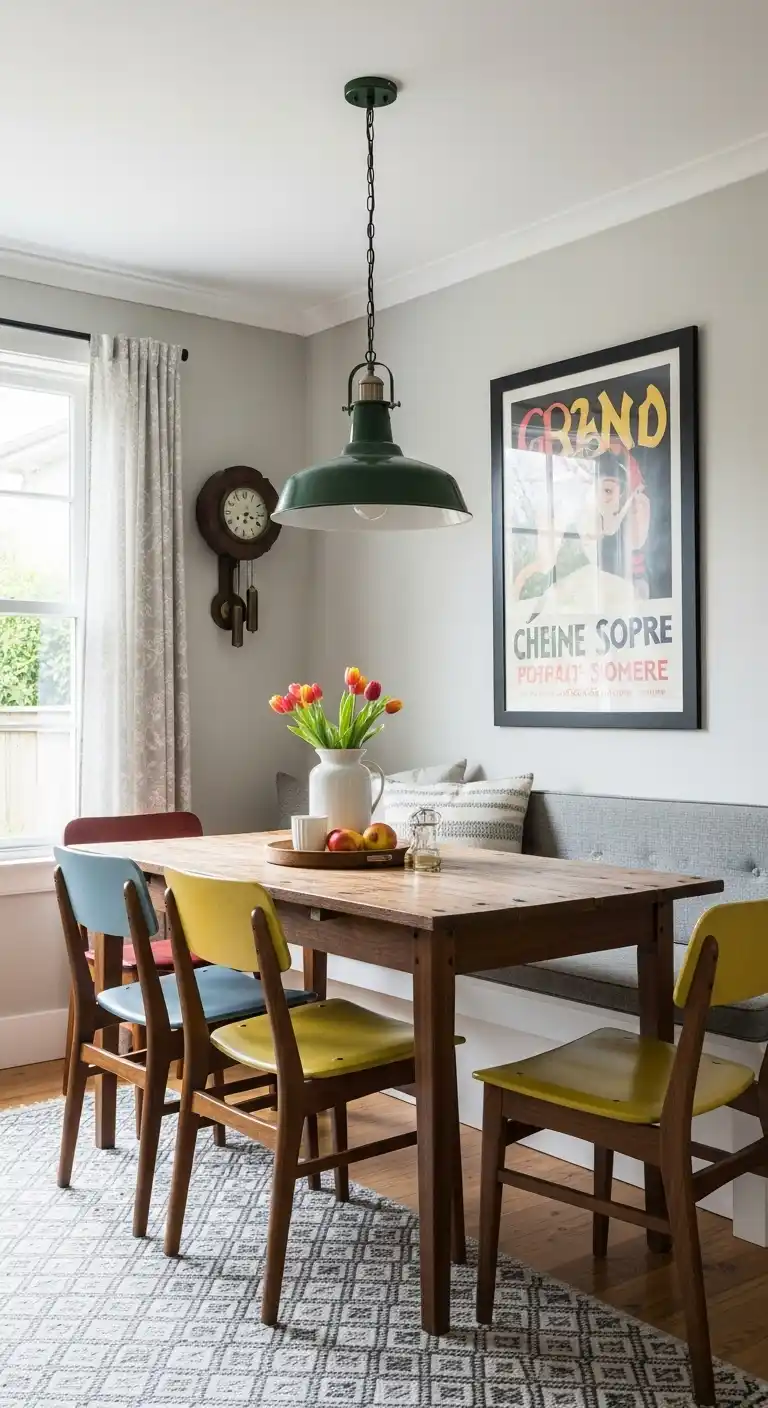 19. Bring in a Vintage Touch with Retro Lighting or Décor