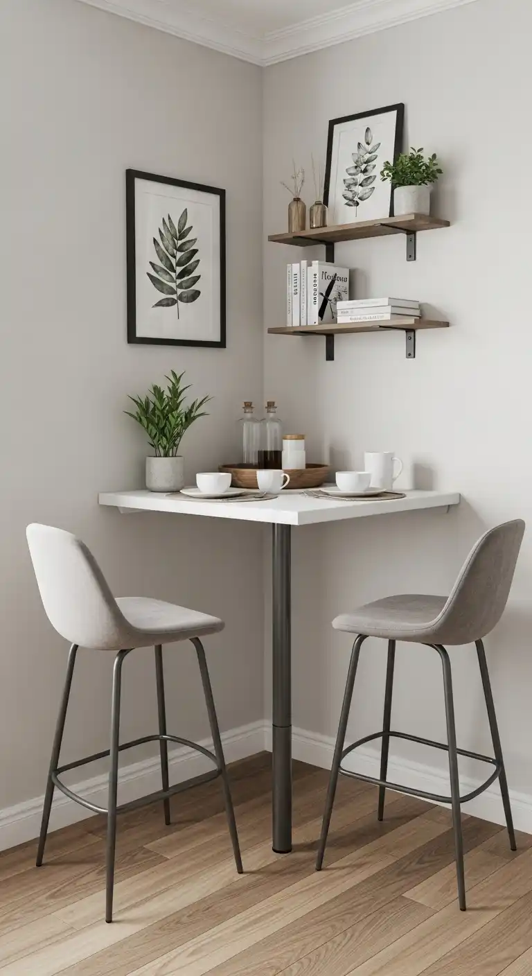 19. Compact Corner Bar Nook