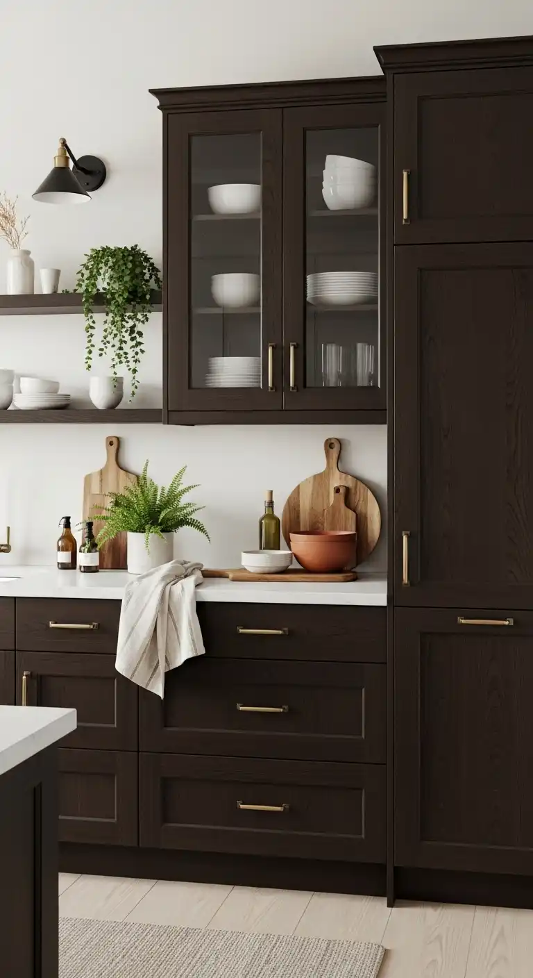 19. Espresso Finish Cabinets