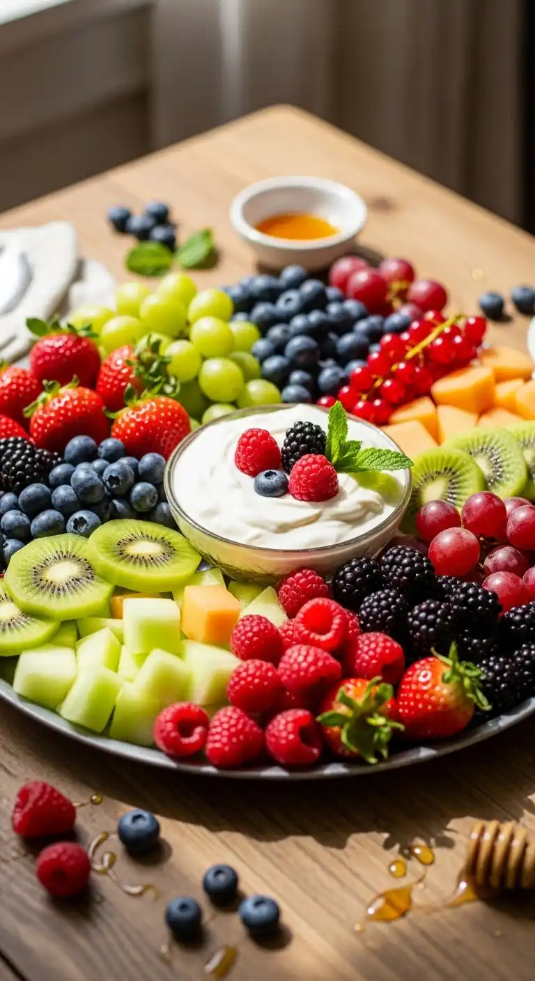 19. Mixed Berries with Cheesecake Yogurt Dip