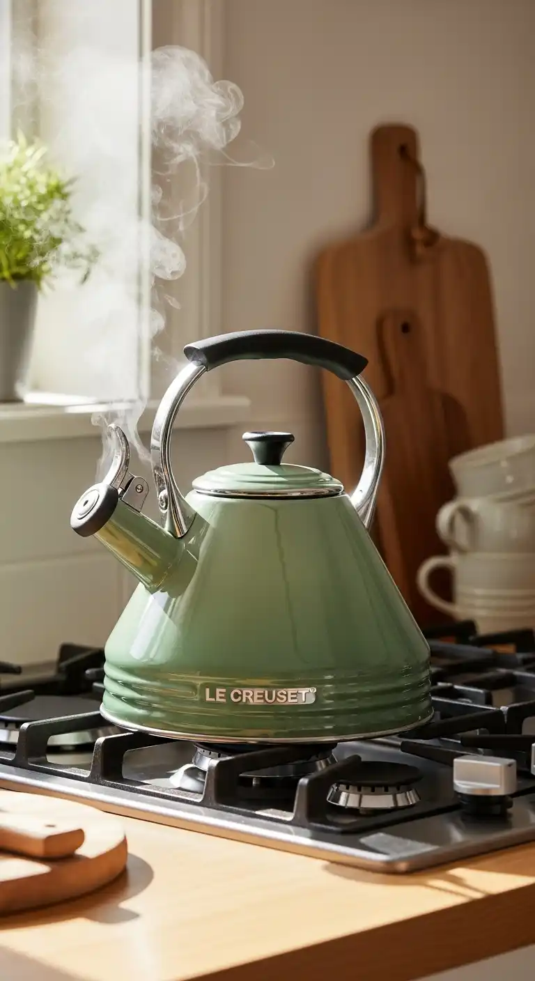 2) Sage Green Kettle by Le Creuset