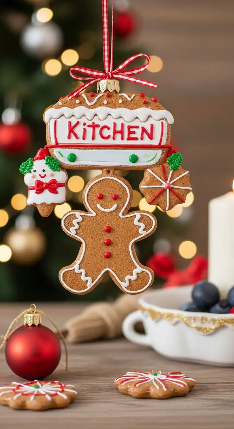 2. Gingerbread Cookie Ornaments for a Whimsical Touch