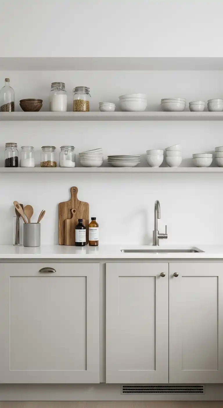 20. Balanced Mix of Open and Closed Shelving