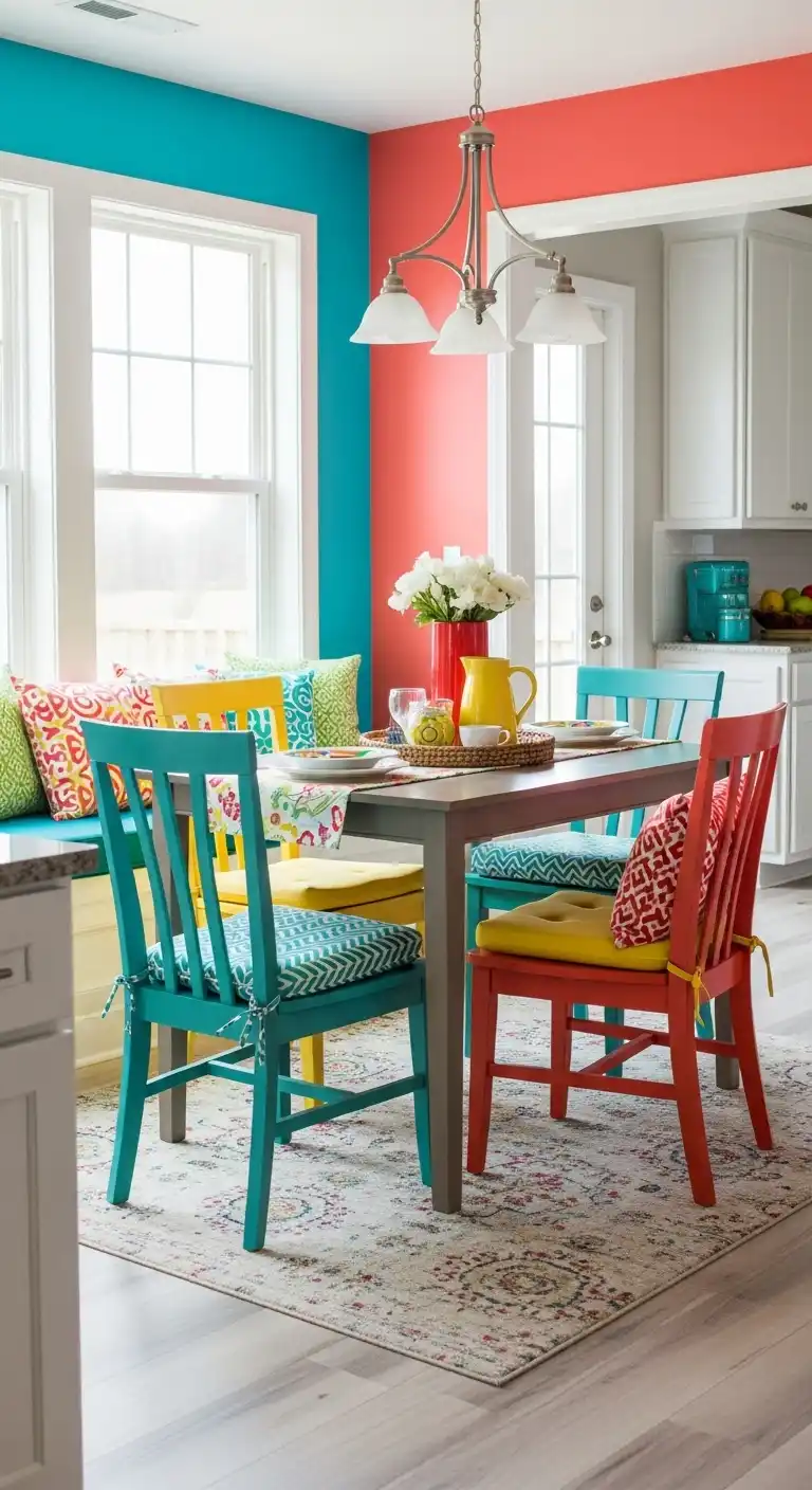 20. Color-Pop Nook with Vibrant Accents