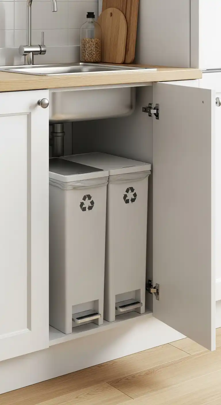 20. Compact Trash and Recycling Bin